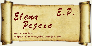 Elena Pejčić vizit kartica